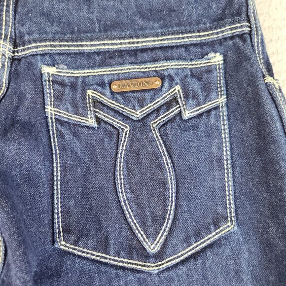 Vintage L'Avion Jeans 30 XL Bootcut Dark Wash Blue Denim Pants Western Rodeo - Picture 10 of 10